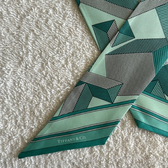 Tiffany & Co. Giant T Ribbon Scarf in Tiffany Blue - Picture 10 of 17